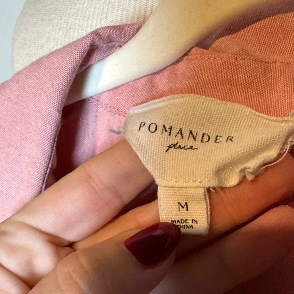 Pomander Place tuckernuck Blush Pink button up blouse